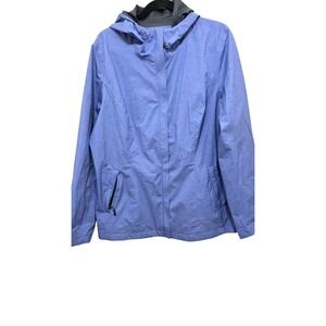 32 Degrees Cool Light Blue Hooded Jacket Women's Size XL Lightweight Windbreaker